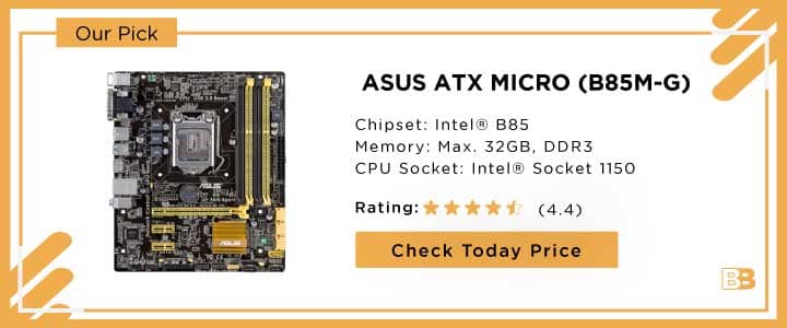 ASUS ATX Micro (B85M-G) 1600 LGA 1150 Motherboard