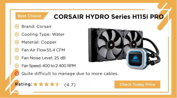 Best Choice: CORSAIR HYDRO Series H115i PRO RGB