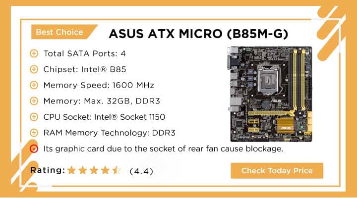 Best Choice, ASUS ATX Micro (B85M-G) 1600 LGA 1150 Motherboard