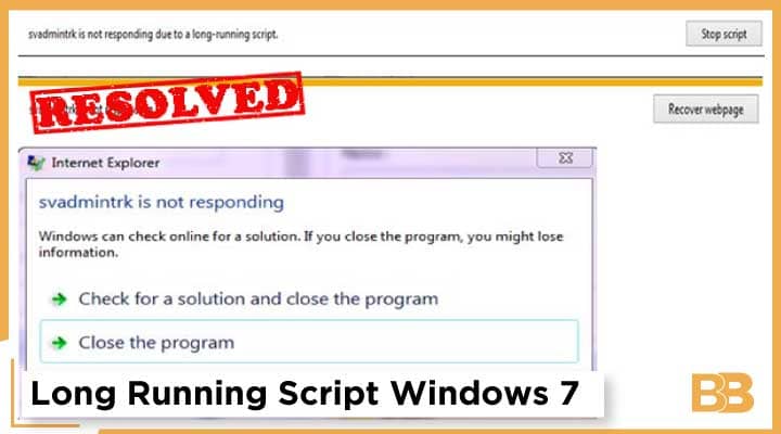 How To Stop Long Running Script Windows 7