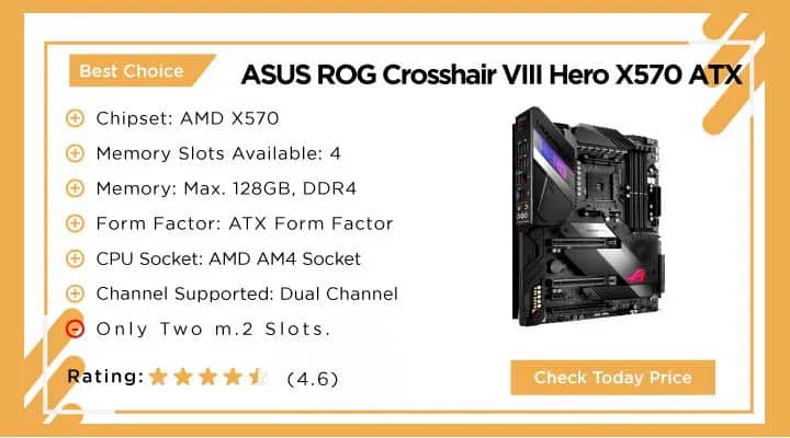 Best Choice: ASUS ROG Crosshair VIII Hero X570 ATX Motherboard 